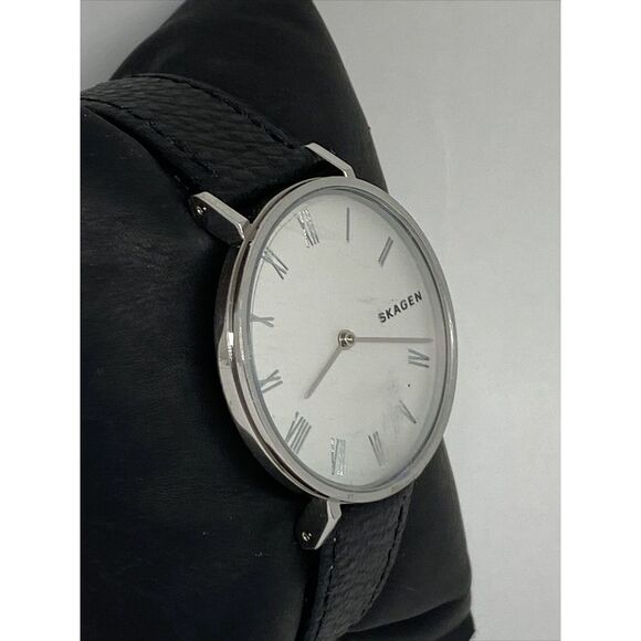 Skagen Hald SKW2712 Women\'s Black Leather Analog Dial Quartz Wrist Watch JK586 main image 4